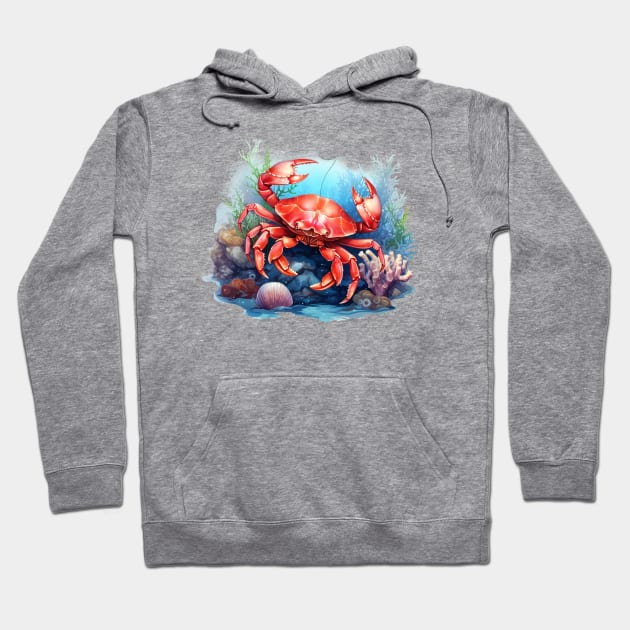 Red Crab Hoodie by zooleisurelife